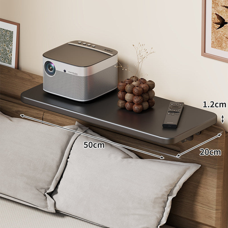 Slim Floating Kopfteil Nachttischregal mit ultra-dünnem Profil und abgerundeten Ecken
