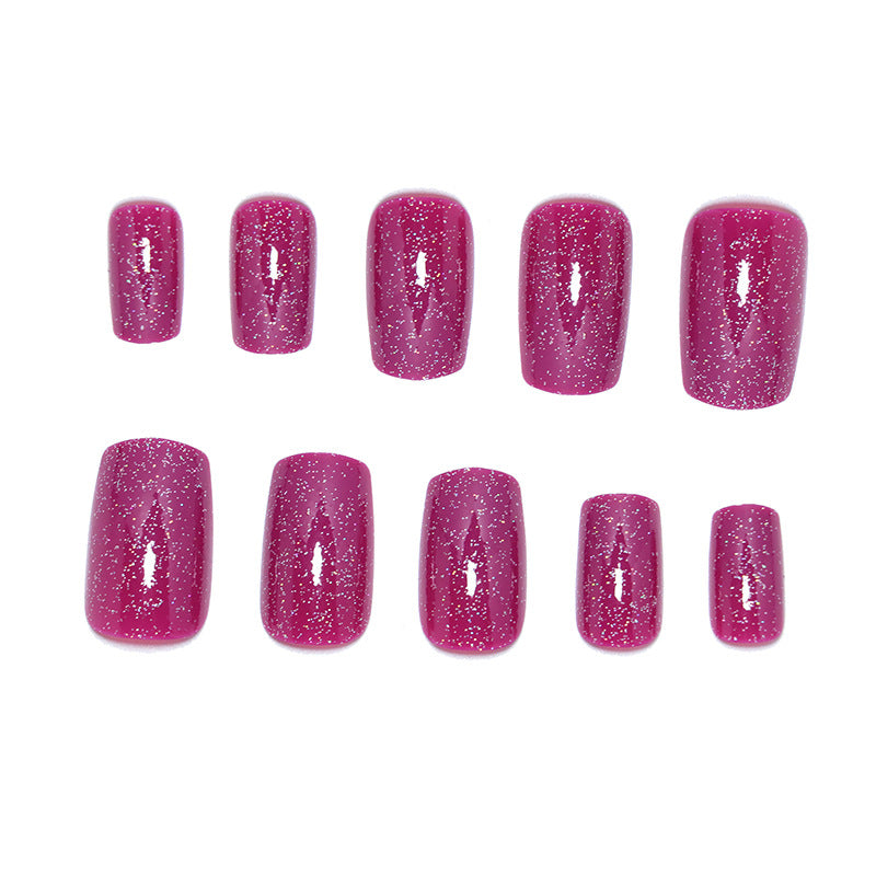Glamouröse Glitzer Press-On Nagelset Karnz