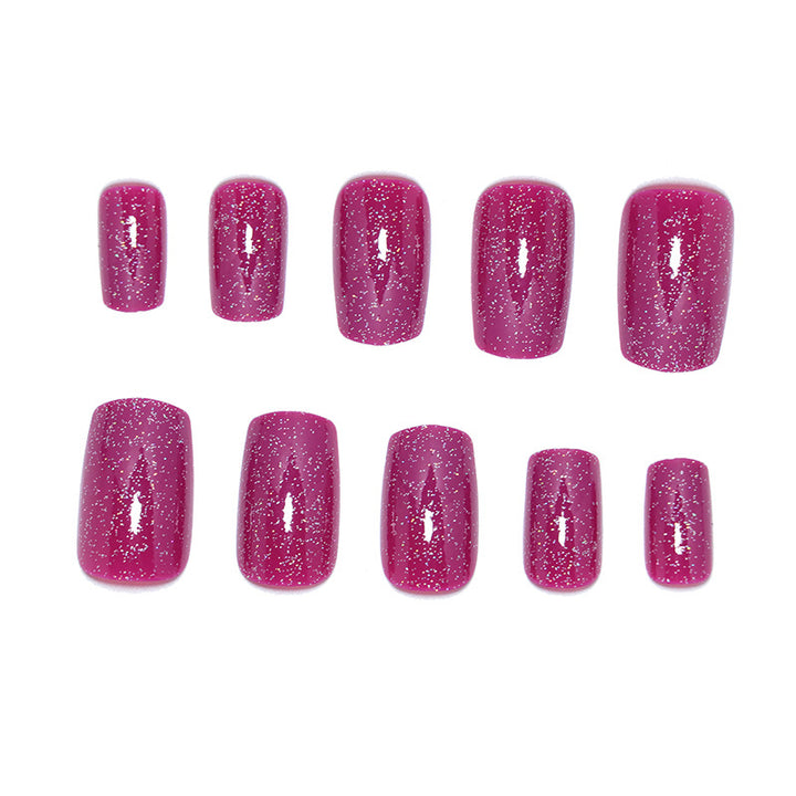 Glamouröse Glitzer Press-On Nagelset Karnz