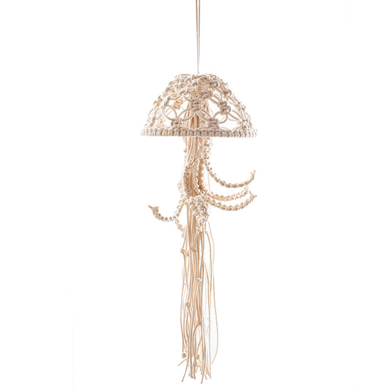 Dekorative Macramé Quallen Wandkunst Karnz