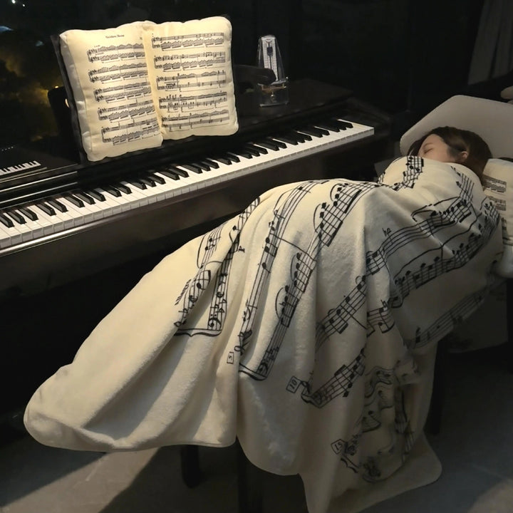 Gemütliche musikthemen fleece-decke