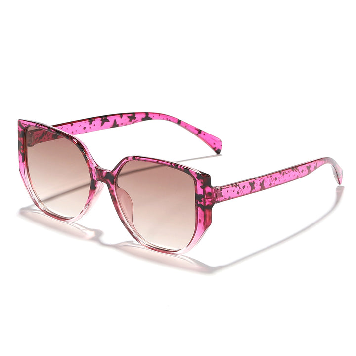 Damen modische quadratische Sonnenbrille mit breitem Rahmen und UV-Schutz Karnz