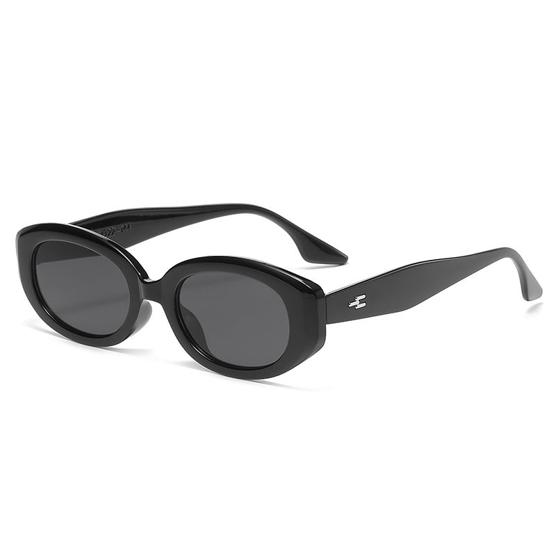 Damen modische Sonnenbrille mit modernem, ovalem Rahmen Karnz