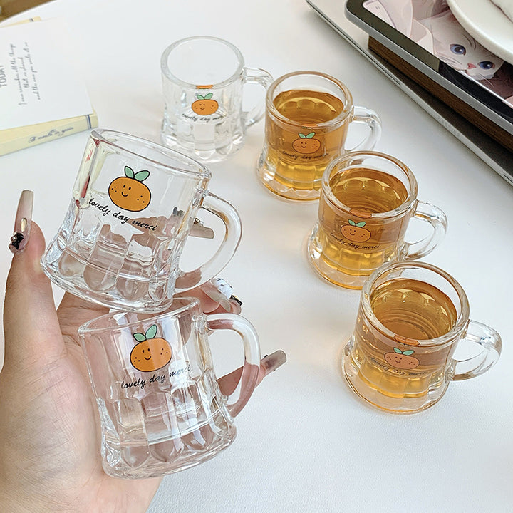 Keramiktassen Set mit Fröhlichem Orangendesign Karnz