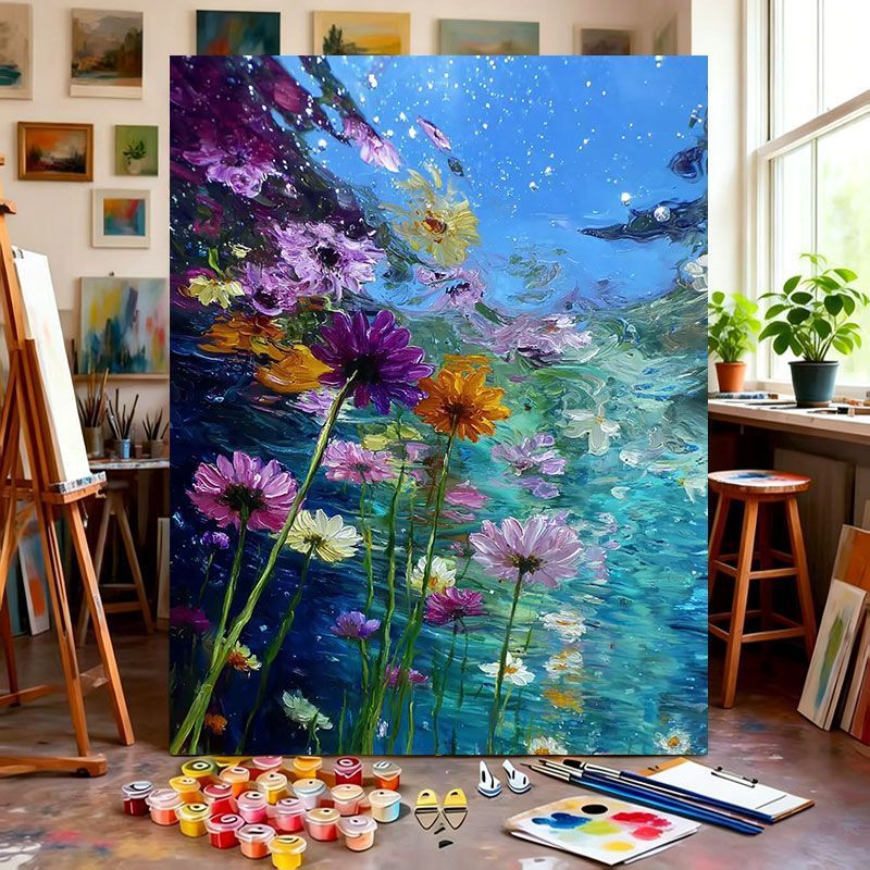 Florale Kunstleinwand Karnz