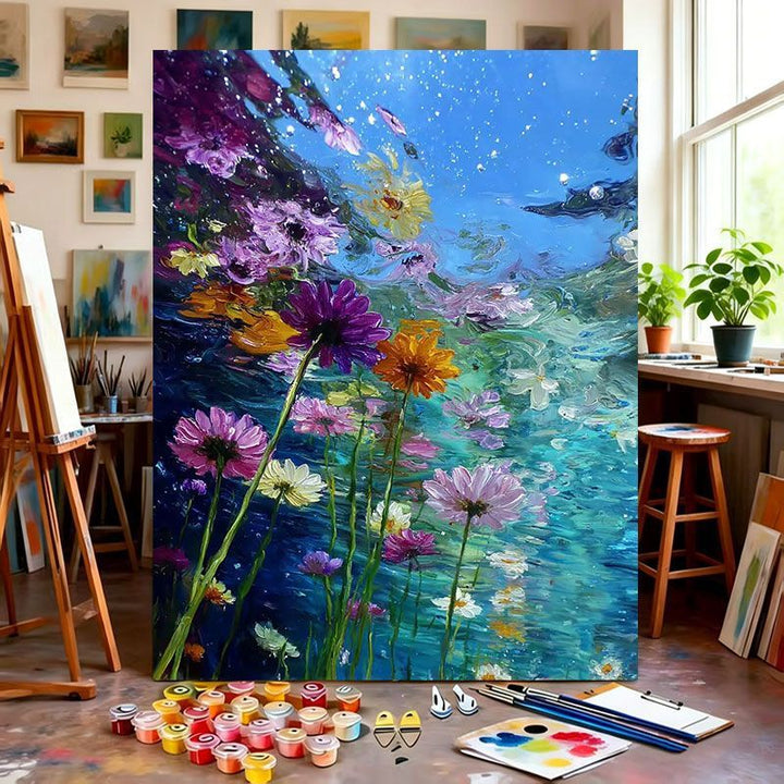 Florale Kunstleinwand Karnz