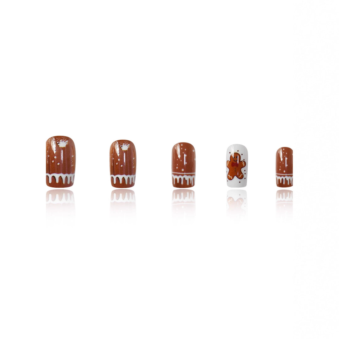 Dekoratives Glitzerstern-akzentuiertes Press-On-Nagelset Karnz