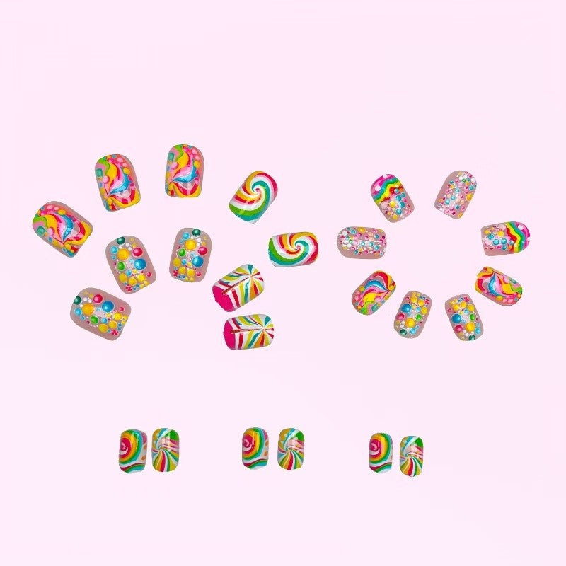 Künstlerisches Candy Swirl Nagelkunst-Set