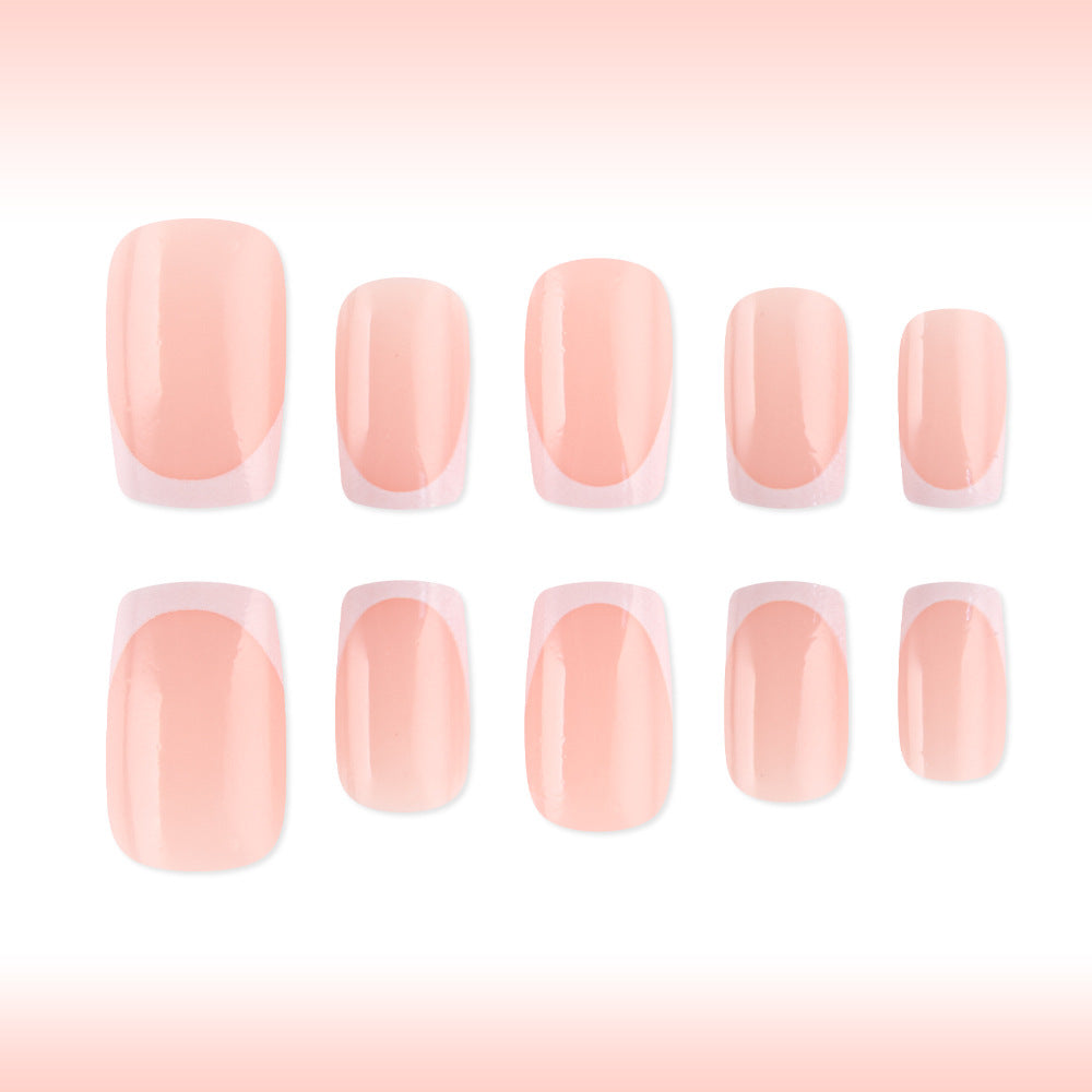 Elegante French Tip Druck-Nägel Karnz
