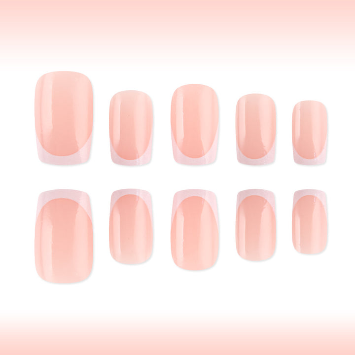 Elegante French Tip Druck-Nägel Karnz