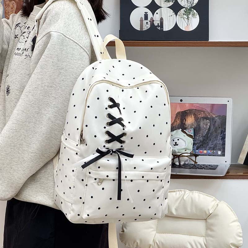 Verspielter Punkte Casual Rucksack Karnz
