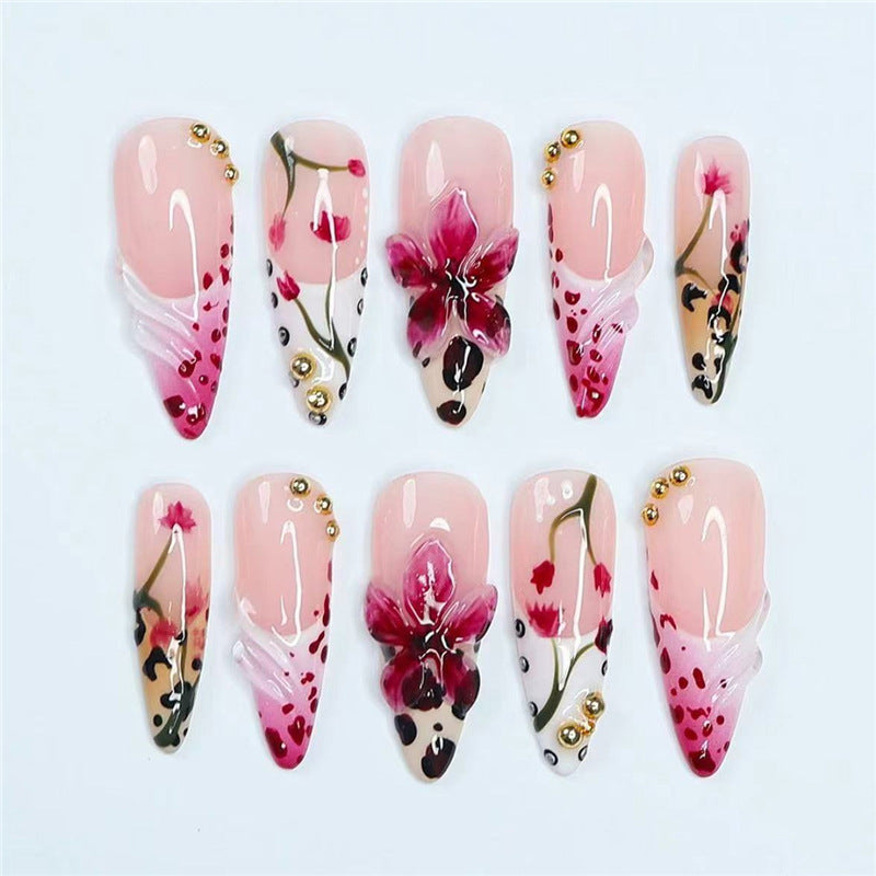 Premium Floral Acryl Nagelkunst Set Karnz