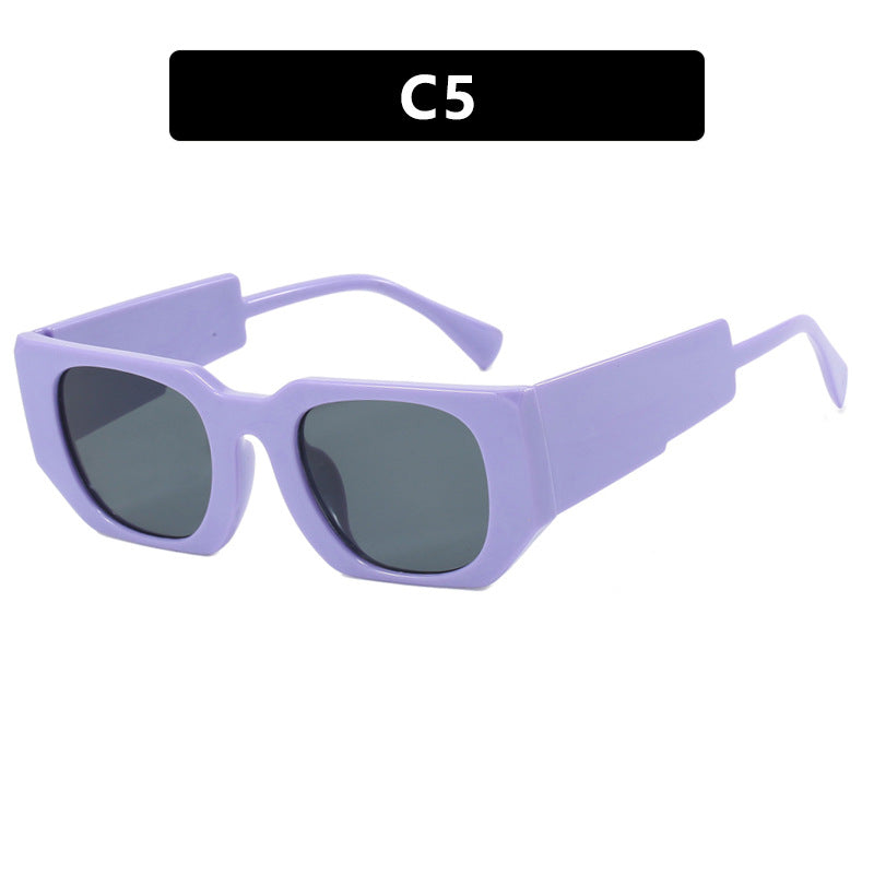 Damen oversized Sonnenbrille mit geometrischem Rahmen und UV-Schutz Karnz