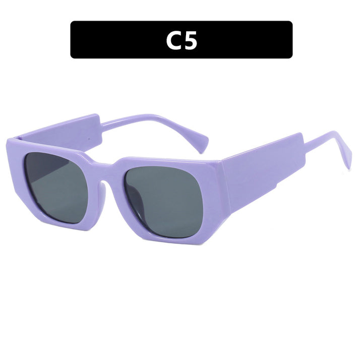 Damen oversized Sonnenbrille mit geometrischem Rahmen und UV-Schutz Karnz
