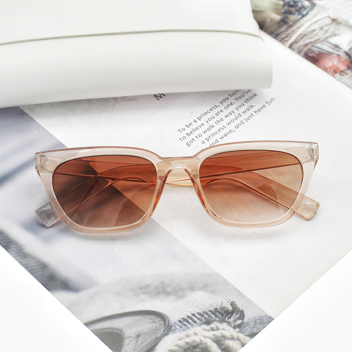 Damen geometrische Designer-Sonnenbrille im modernen Look Karnz