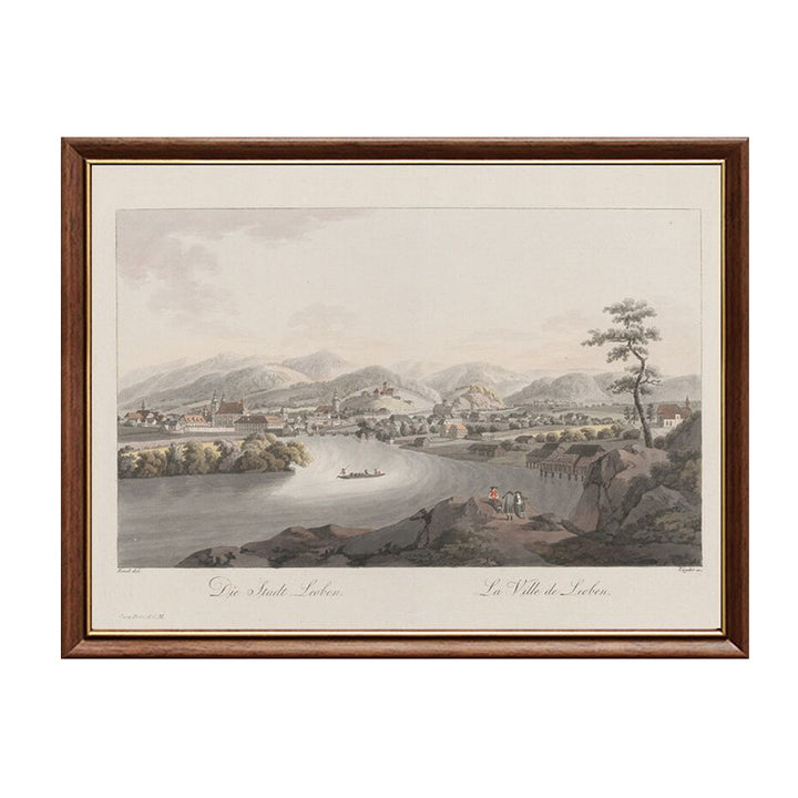 Vintage Landschaft Angepasster Druck