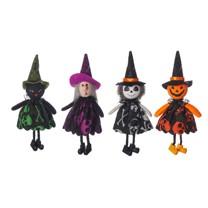 Dekorative Halloween Katze mit Hexenhut