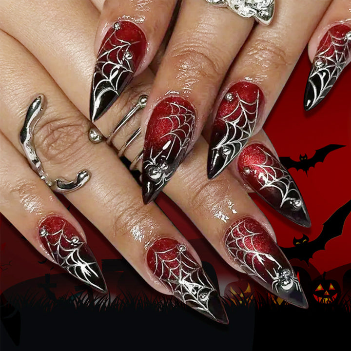 Gothic Spider Web Press-On Nagelverlängerungen Karnz