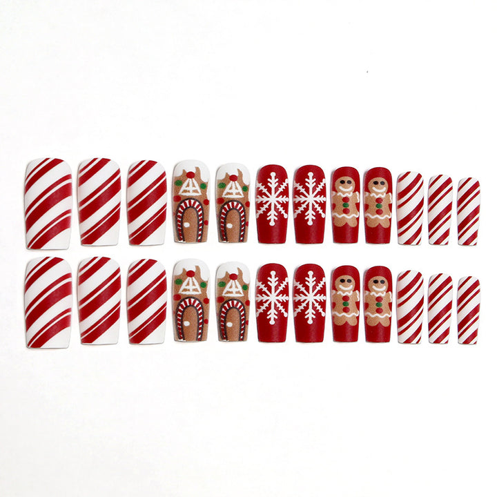 Kreatives Kunstnagelset mit festlichem Weihnachtsmotiv Karnz