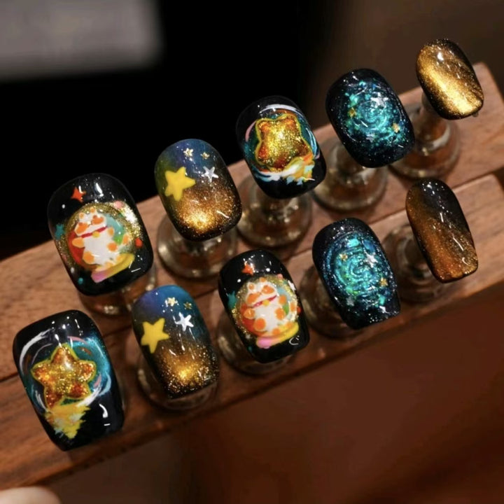 Verspielt Charakter Press-On Nagelkunst Set Karnz