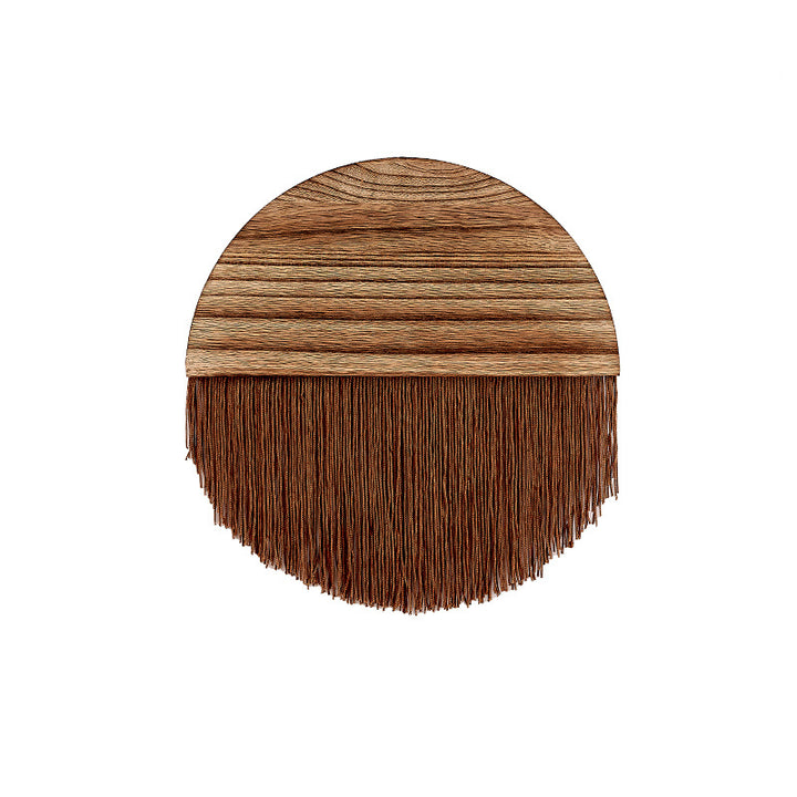 Macrame Wanddekoration mit Holzständer Karnz