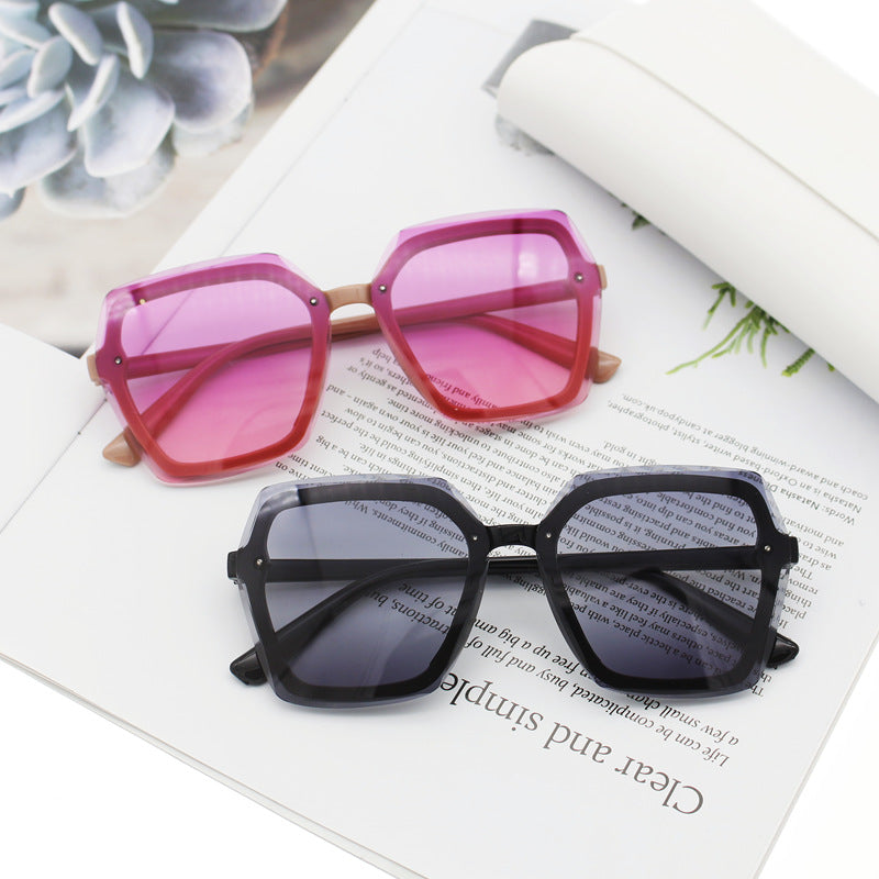 Damen übergroße geometrische Sonnenbrille Karnz