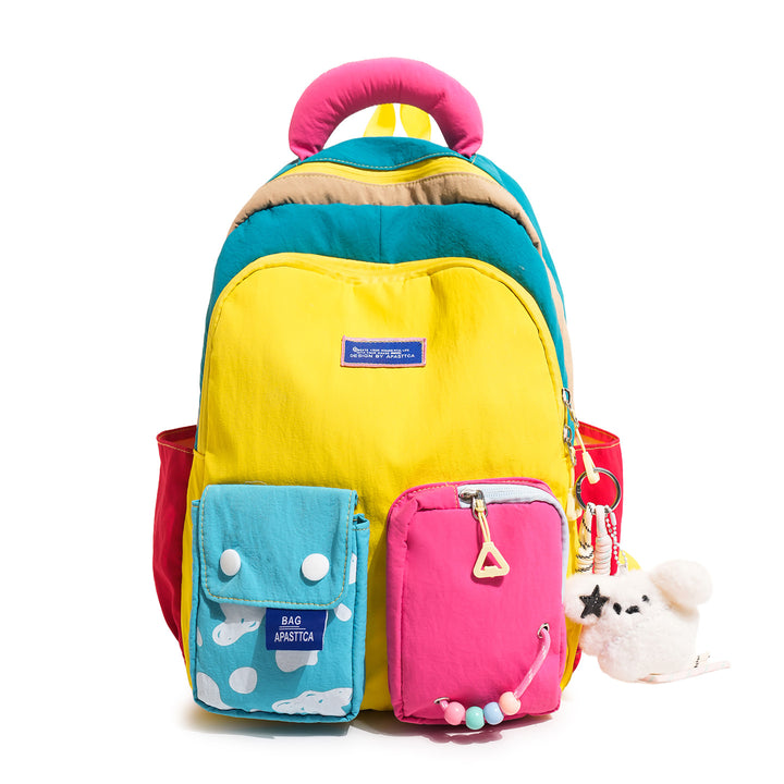 Bunter Mehrfach-Taschen Rucksack Karnz