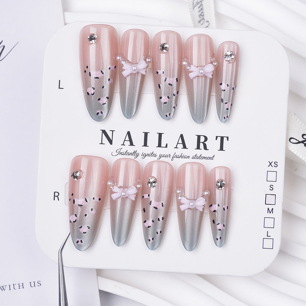 Künstlerisches 3D Schmetterling Press-On Nagelset Karnz