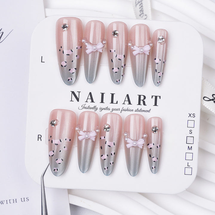 Künstlerisches 3D Schmetterling Press-On Nagelset Karnz