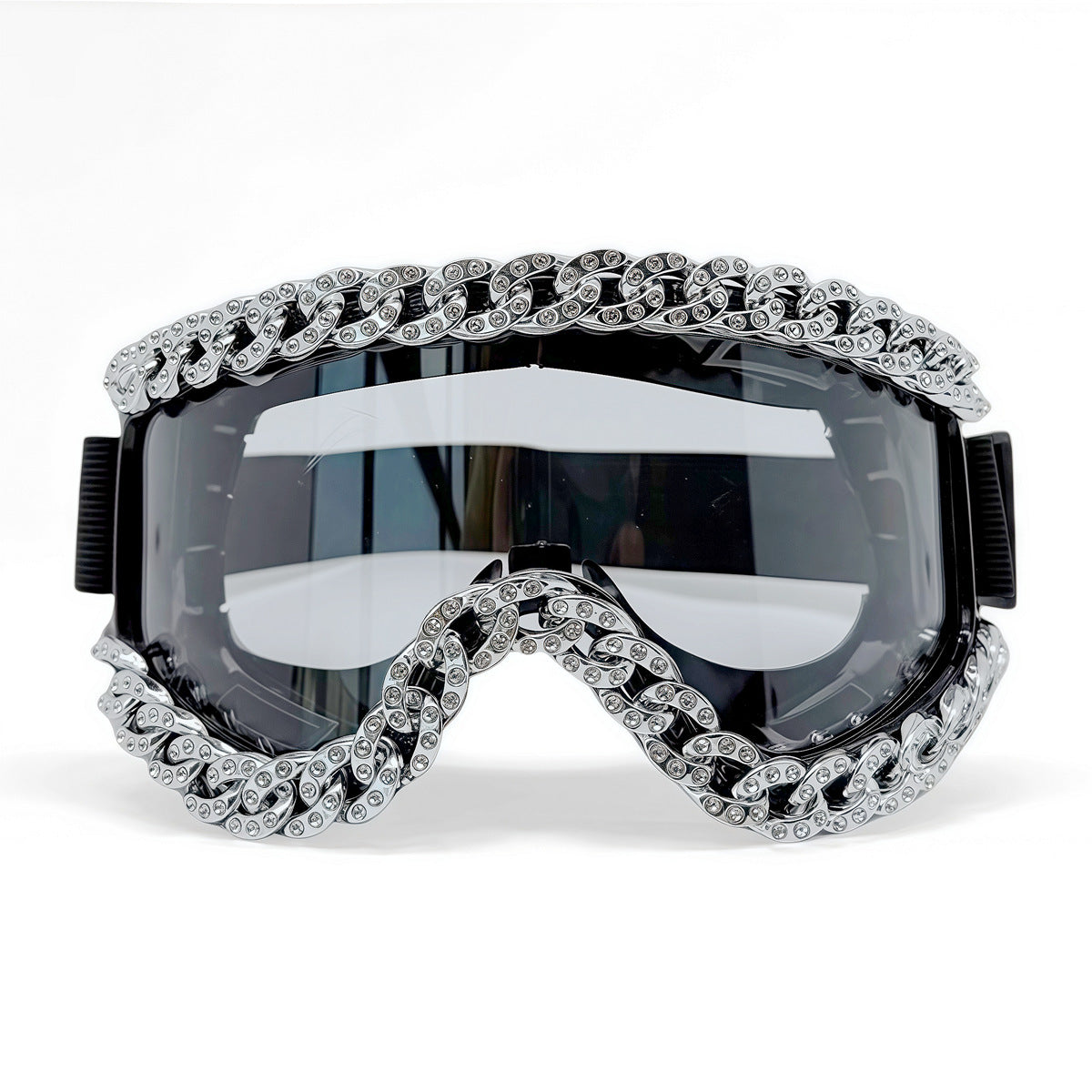 Unisex Skibrille mit funkelndem Kristallrahmen Karnz