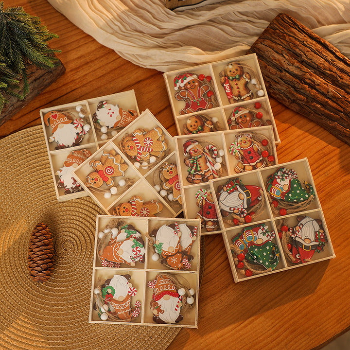 Dekorative Weihnachtsanhänger im Gnom-Design Karnz