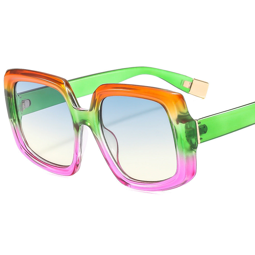 Damen modische Sonnenbrille mit auffälliger quadratischer Rahmenkonstruktion Karnz
