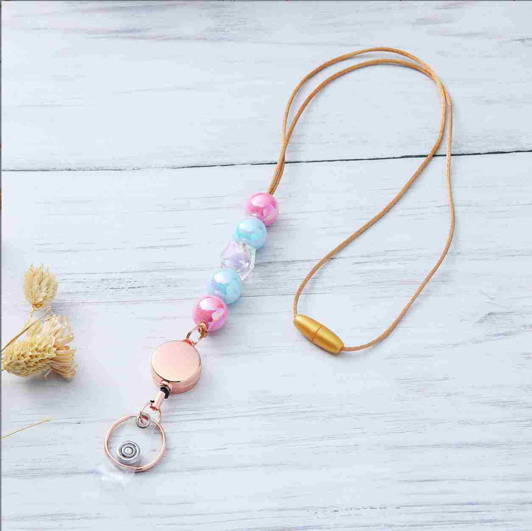 Dekorativer Perlen-ID-Badge-Lanyard Karnz