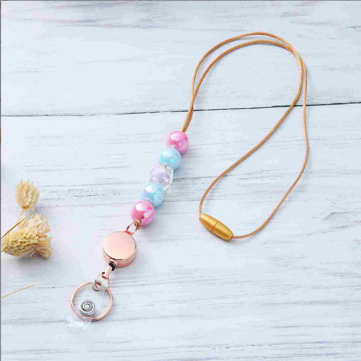 Dekorativer Perlen-ID-Badge-Lanyard Karnz