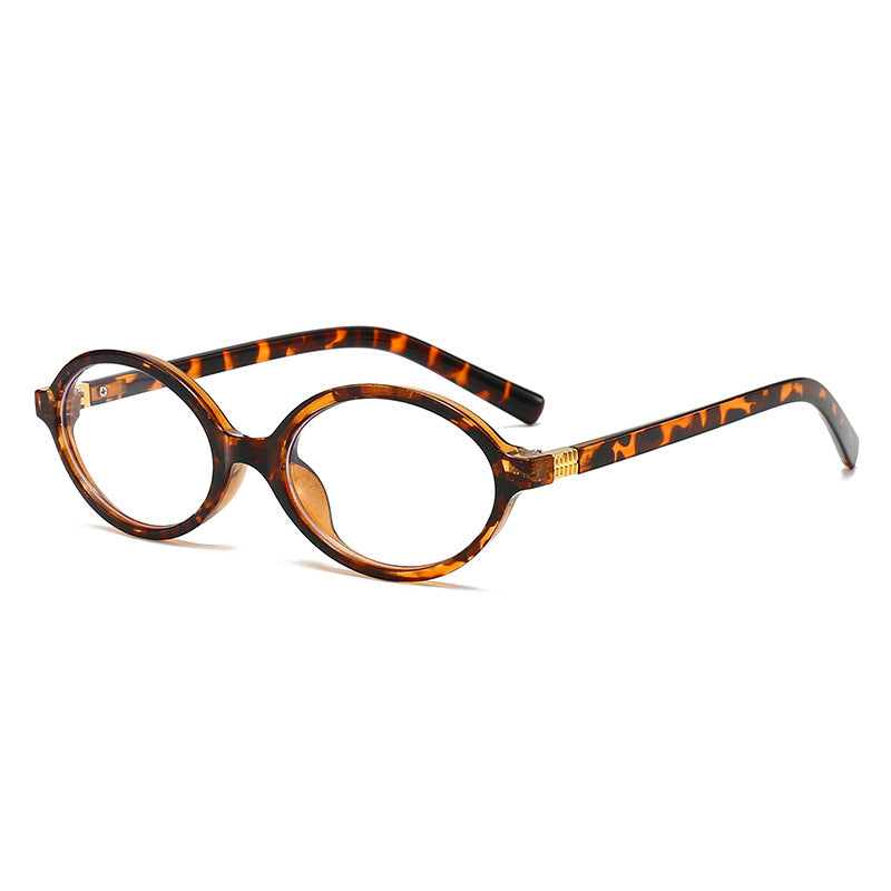 Damen modische ovale Brille mit goldenen Akzenten Karnz