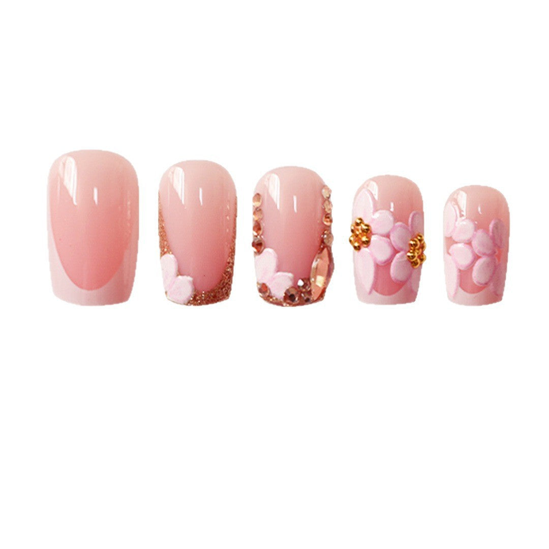Chic Floral Press-On Nail Art Extensions Karnz