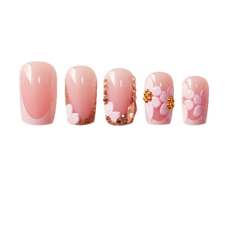 Chic Floral Press-On Nail Art Extensions Karnz