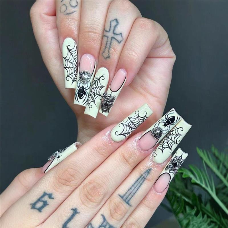 Halloween-Themen Press-On Nail Art Extensions Karnz