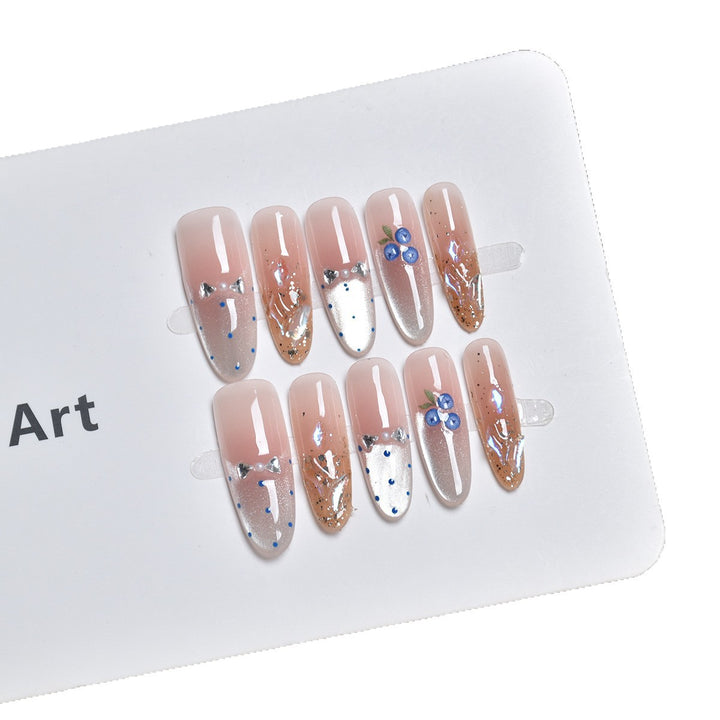 Dekoratives Glitzerndes Press-On Nagelkunstset Karnz