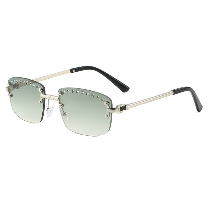 Damen elegante Sonnenbrille mit funkelnden Kristallakzenten Karnz