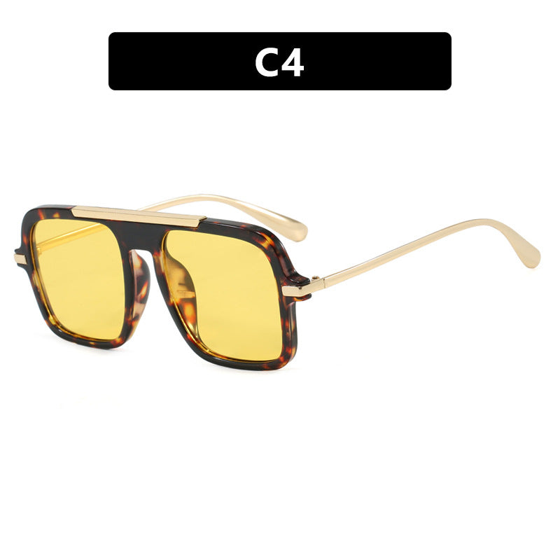 Damen quadratische Sonnenbrille mit luxuriösem Metallrahmen und robusten Gläsern Karnz
