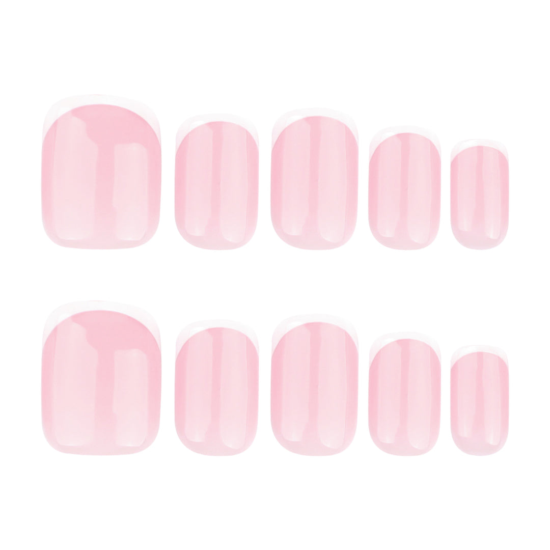Französischer Stil Press-On Nagelset Karnz