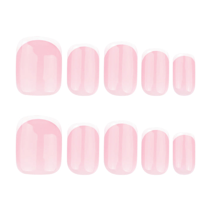 Französischer Stil Press-On Nagelset Karnz