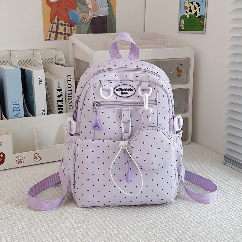 Polka-Dot-Muster Mini-Rucksack