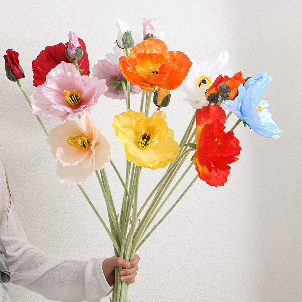 Realistische kunstvolle Mohnblume Karnz