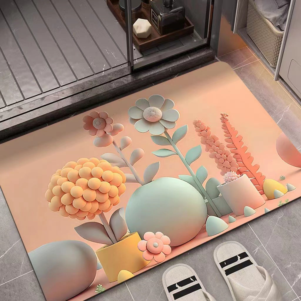 3D-texturiert Blumenmatte Karnz