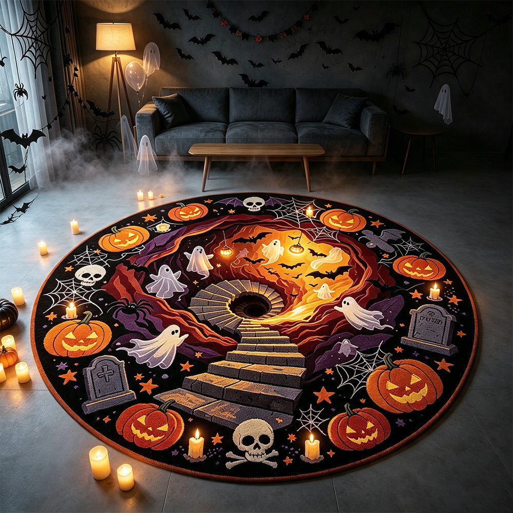 Spooky-Themen Rundteppich