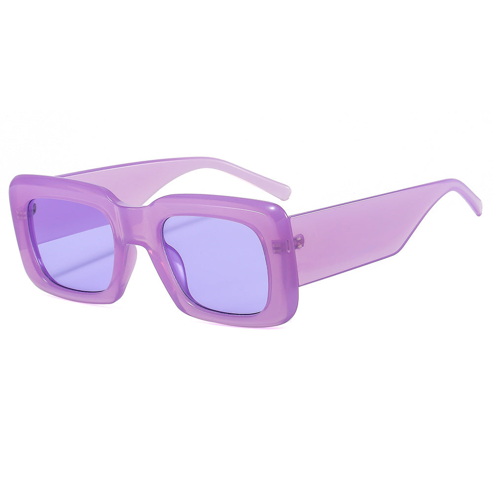 Damen oversized Sonnenbrille mit quadratischem Rahmen und transparentem Design Karnz