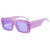 Damen oversized Sonnenbrille mit quadratischem Rahmen und transparentem Design Karnz