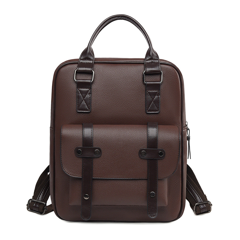 Strukturierter Leder Rucksack Karnz
